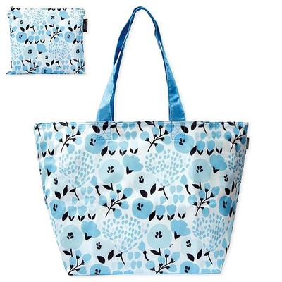 Präriehund-Kühltasche Große Tasche mit niedlicher Aufbewahrungstasche Blaue Blumentasche, mit Reißverschluss, faltbar, Fassungsvermögen, umweltfreundlich (Lichtdesign)