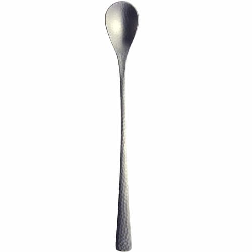 Nagao Japanese-Western Style Shaved Ice Spoon, 19.7cm, 18-8 Stainless Steel, Hammered Finish, Made In Japan
