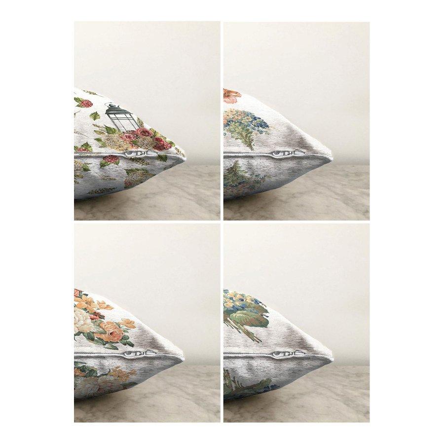 4-teiliges doppelseitig bedrucktes Kissenbezug-Set