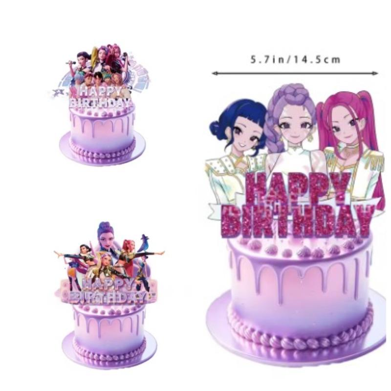 New Hot K-POP Witch Hunt Birthday Theme Party Birthday Cake Decoration Suitable for Girls' Birthday Parties Gifts
