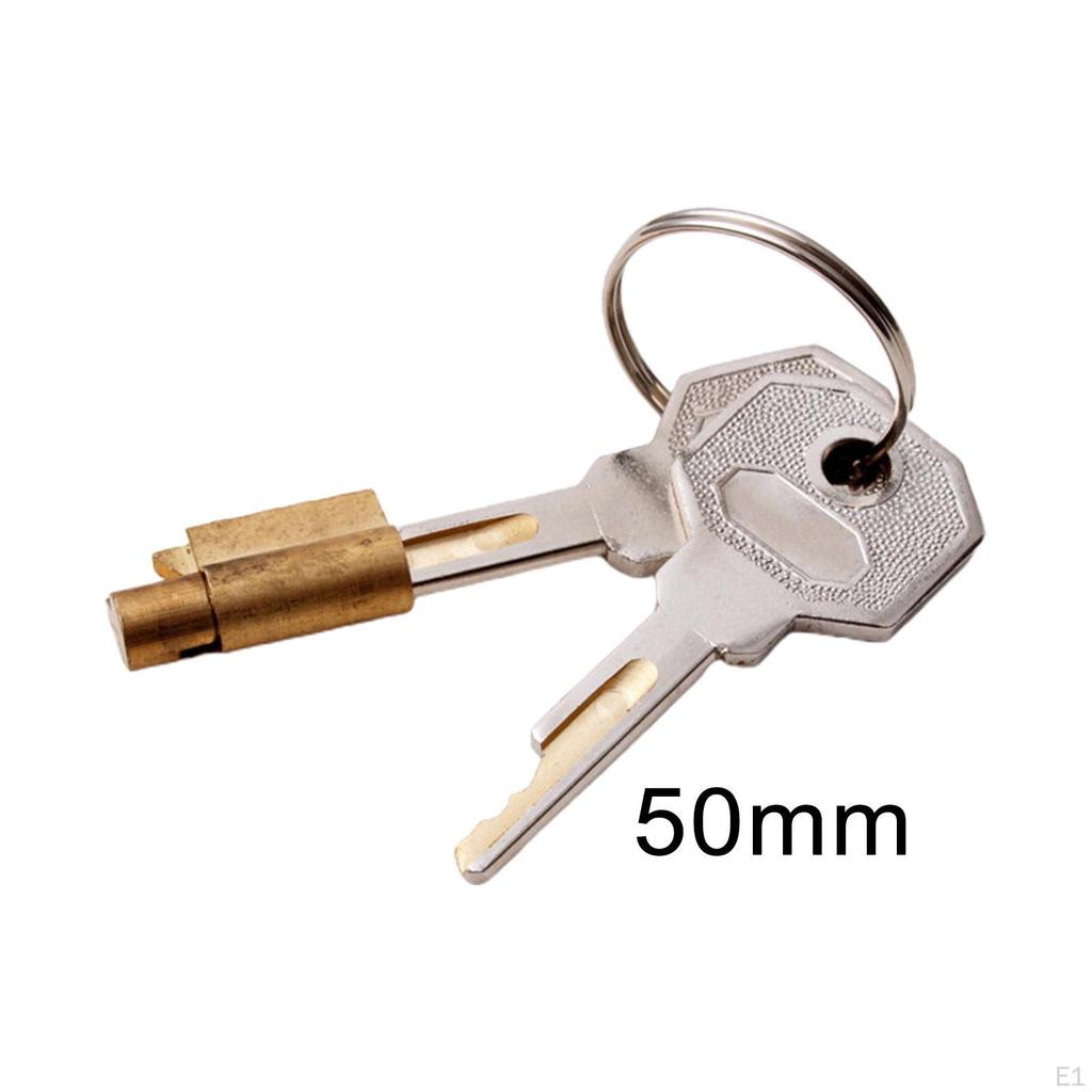 Cabinet Lock with Keys Single Open Cylinder Hasp Steel Hardware Letter Box Locker Refrigerator
