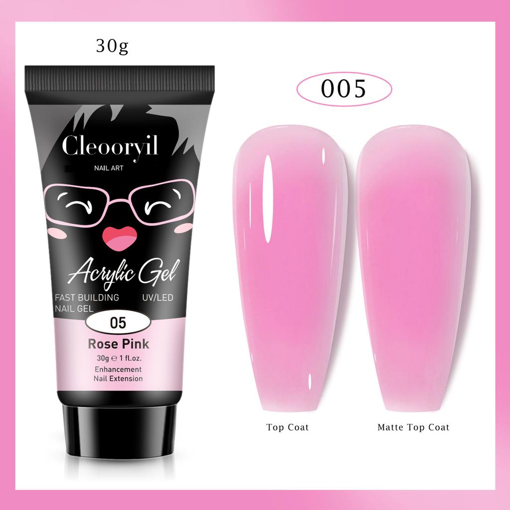 Colla per Estensione Nail Art UV Solida Senza Vassoio di Carta Estensione Rapida Modello di Cristallo Colla per Fototerapia Unghie Colla di Cristallo 15ml