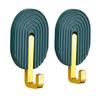 2pcs Towel Hook Self Adhesive Hooks Wall Hooks Stick for Bathroom Kitchen Strong Adhesion High Bearing Capacity Drill