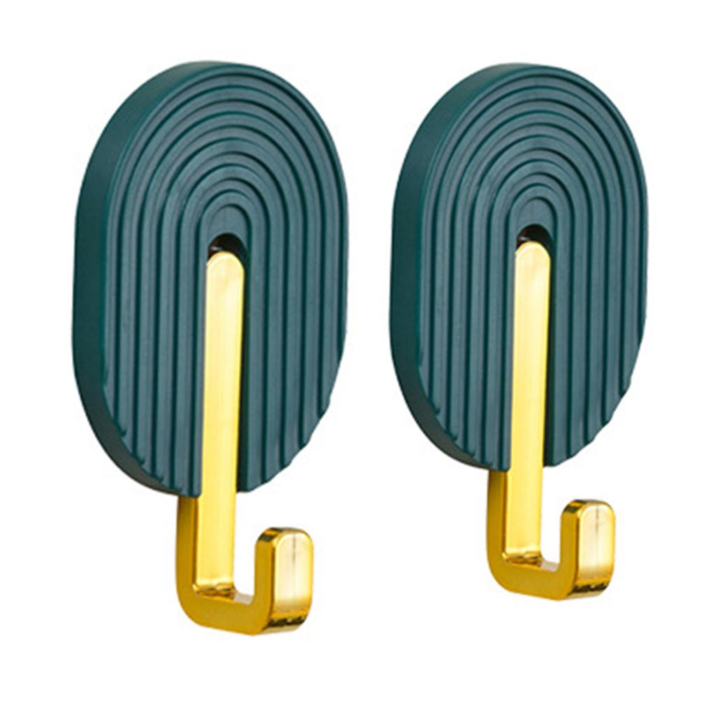 2pcs Towel Hook Self Adhesive Hooks Wall Hooks Stick for Bathroom Kitchen Strong Adhesion High Bearing Capacity Drill
