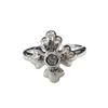 Fashion Light Luxury Iris Cross Open Ring Femininity High Sense Niche Design Exquisite Ring