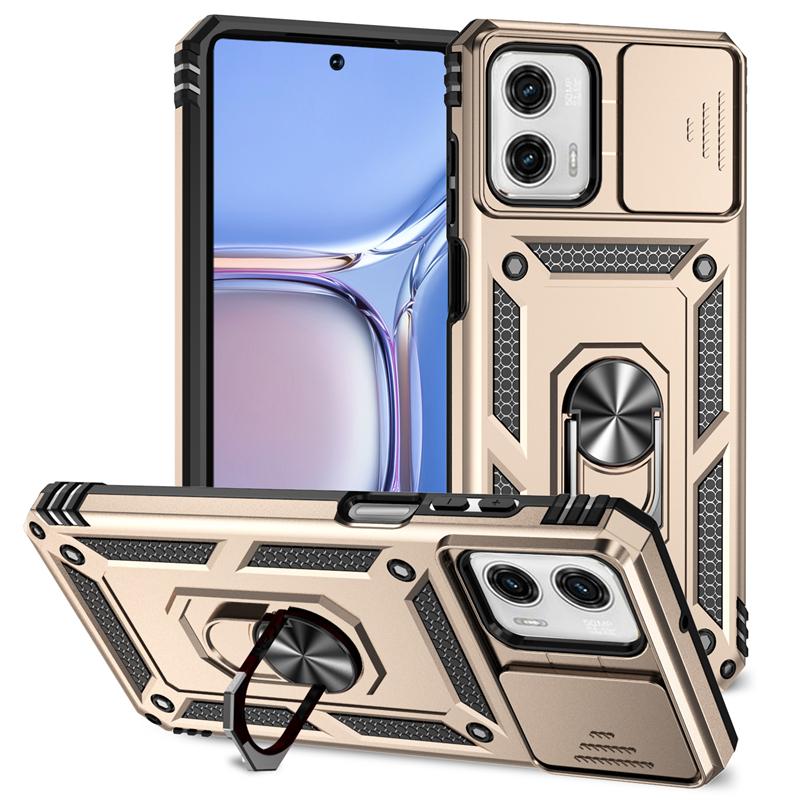 Pouzdro pro Motorola Moto G Power 5G 2023 Armor Slide s ochranným krytem pro fotoaparát pro Motorola G Power 5G 2023 s kroužkem a zadním krytem