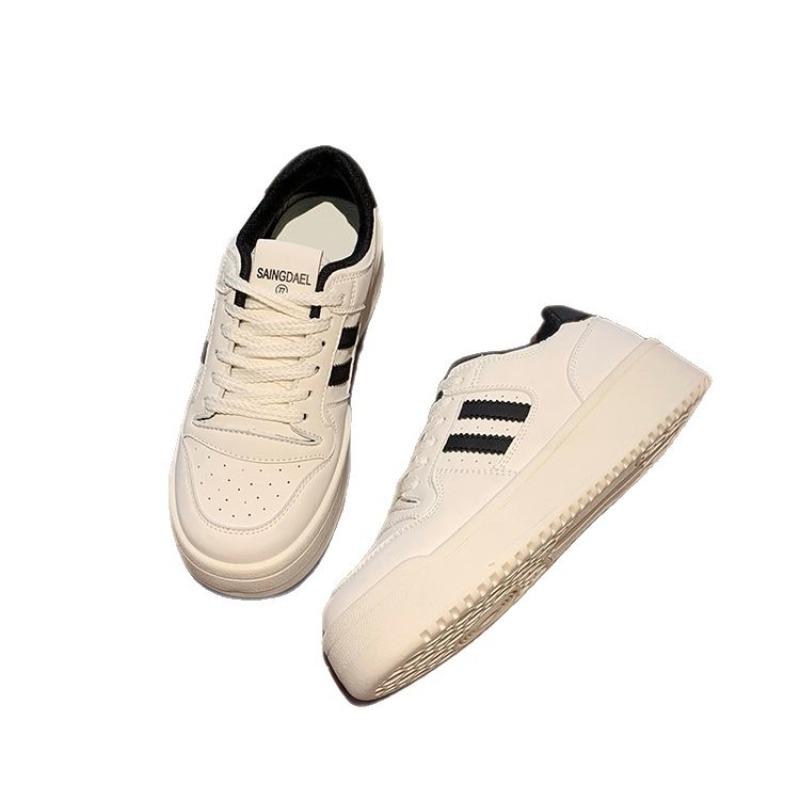 Plateau weiße Schuhe Damen Herbst neu Retro vielseitig, leicht und atmungsaktiv Nischensport- und Freizeitschuhe