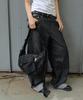 Iugamakaras Nylon Strap Hobo Bag (Black)