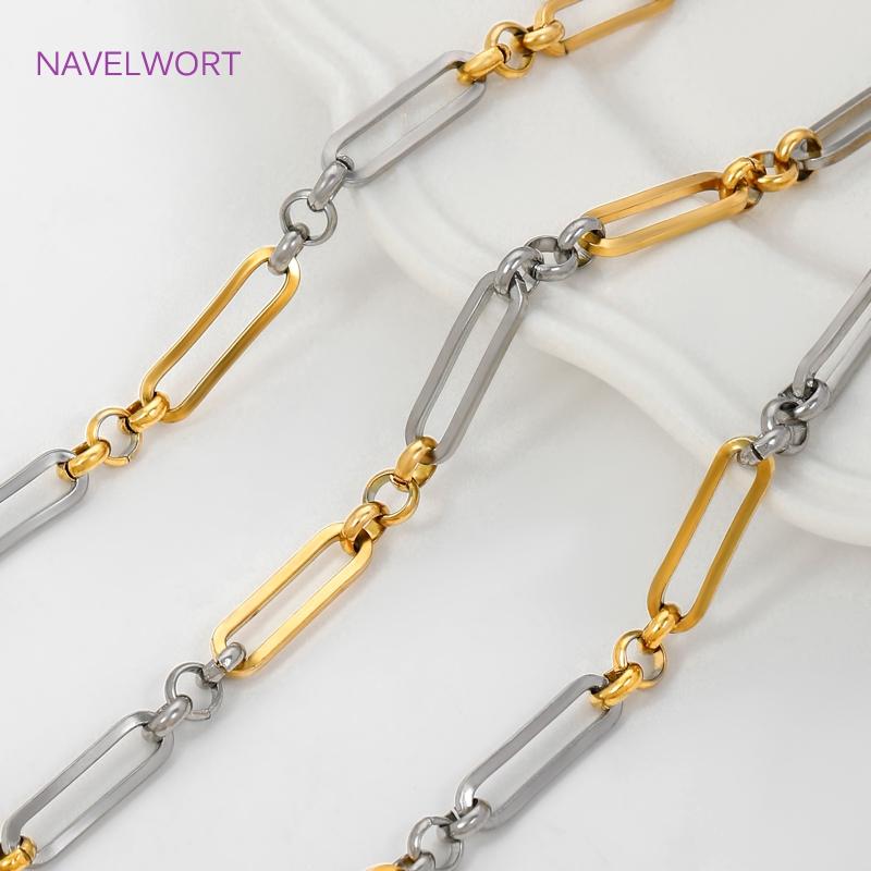 0.5-1 Meter Gold Stainless Steel Large Heavy Oval Chain,Bulk Cable Chains For Jewellery,Handmade DIY Bracelet Necklace Materials