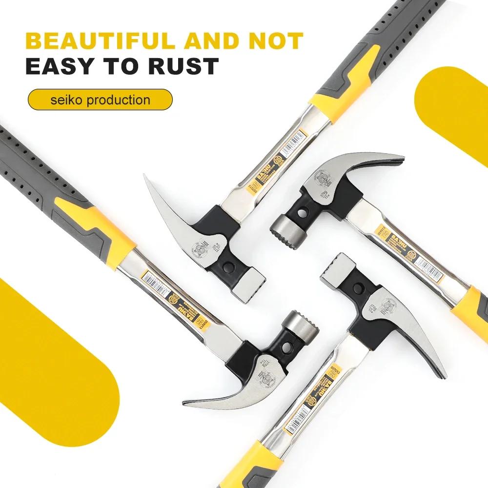 YLONDAO Kladivo na dřevo, děrovačka hřebíků, železné kovové kladivo, kladivo na dřevo, opravy, ruční nářadí, zvedací kladiva