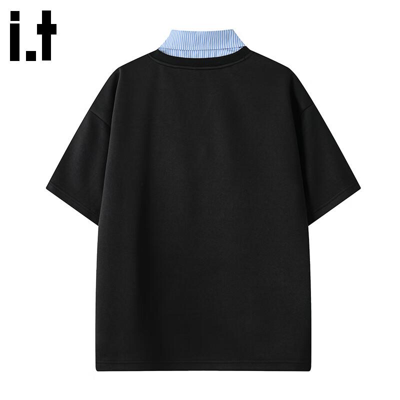 :CHOCOOLATEit Men's Faux Two-Piece Polo T-Shirt