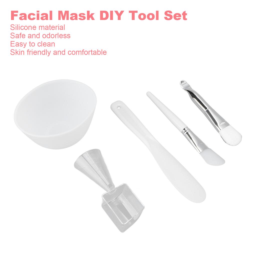 Zestaw narzędzi DIY do maseczek do twarzy Profesjonalna miseczka do masek domowych Narzędzie do mieszania Szpatułka Aplikator Łyżeczka do odmierzania