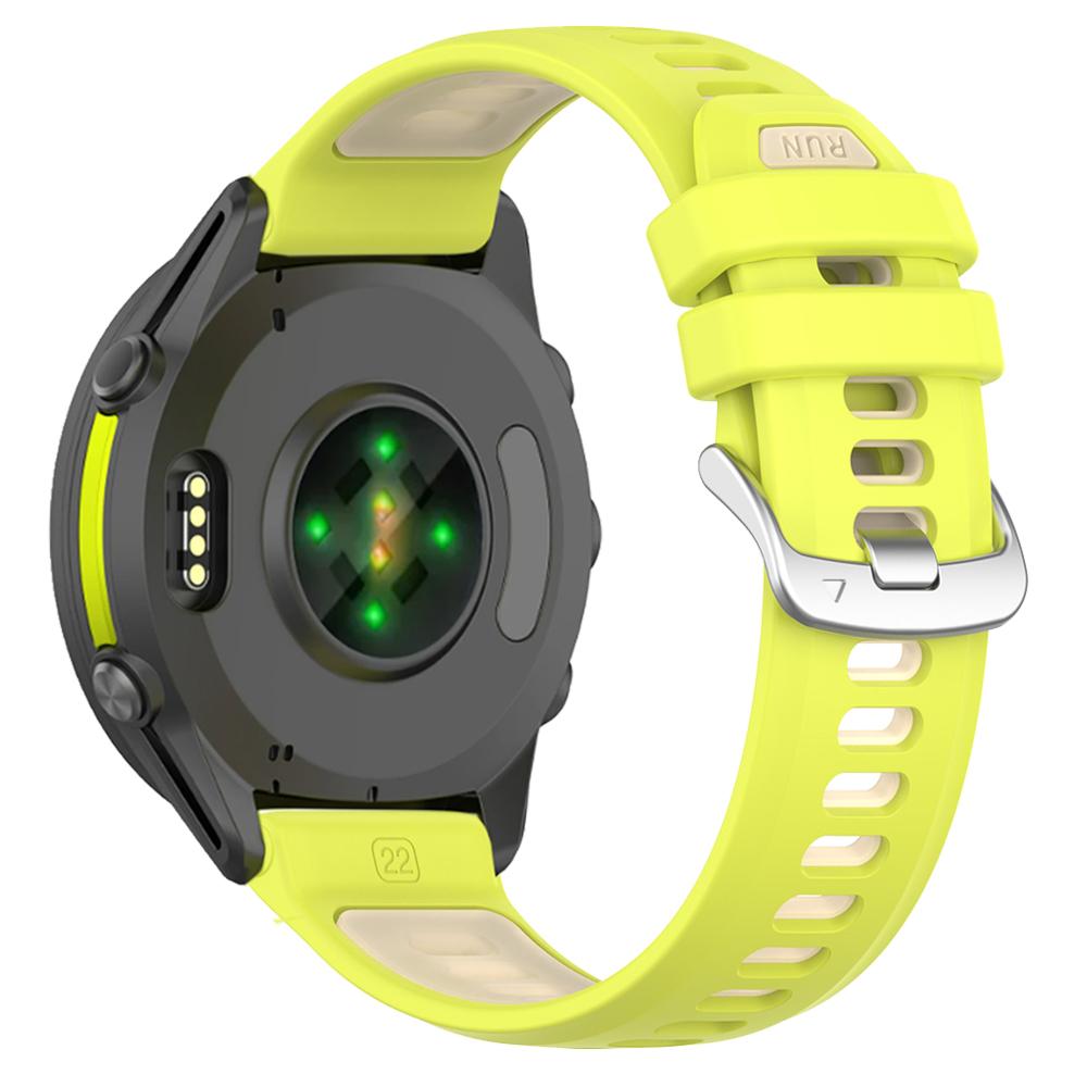 22mm Two-Tone Silicone Smart Soft Bracelet For Garmin Forerunner 745 965 970 945 935 955 Solar Outdoor Replace Sports Watchbands