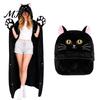 Women Lounging Wear Animal Wearable Blanket Hoodie for Women, Oversized Flannel Sweatshirt Warm Pajamas Blanket, Button-Up Cosplay Cape