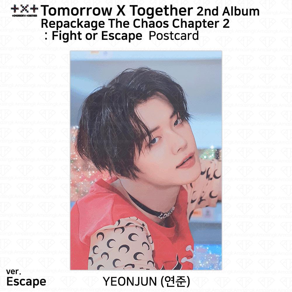 

TXT 2-й альбом в переиздании. Фотокарточка «Хаос. Глава 2. Борьба или бегство» Открытка Yeonjun - PCD (E ver.)