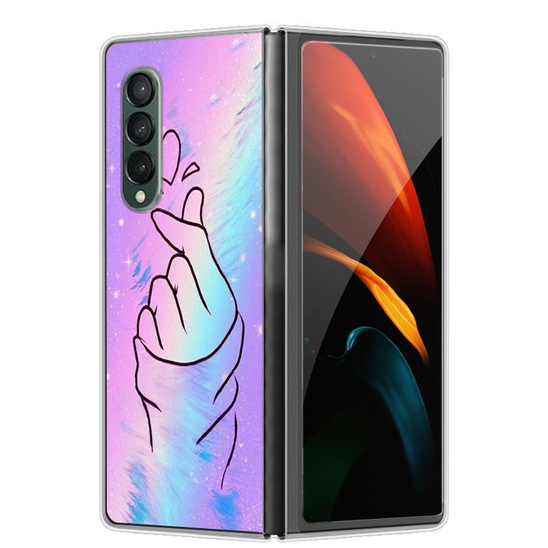 Etui na Samsunga Z Fold 5 Słodkie Modne Twarde Przezroczyste Etui na Telefon dla Samsunga Galaxy Z Fold5 5G ZFold 4 6 5G Powłoka Ochronna ZFold6