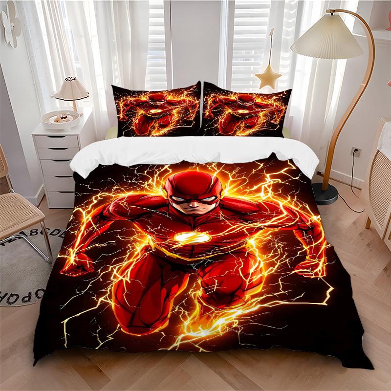 

3pcs Flash Lightning Bedding Set, Soft Polyester Duvet Cover and Pillowcases Machine Washable Seasons all suitable & Guest Room Decor240 135x200cm