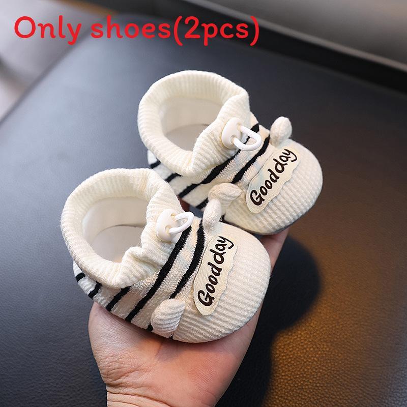 

Baby Walking Shoes With Stripe And Letter Embroidery Design For Infants And Toddlers 11cm чёрный