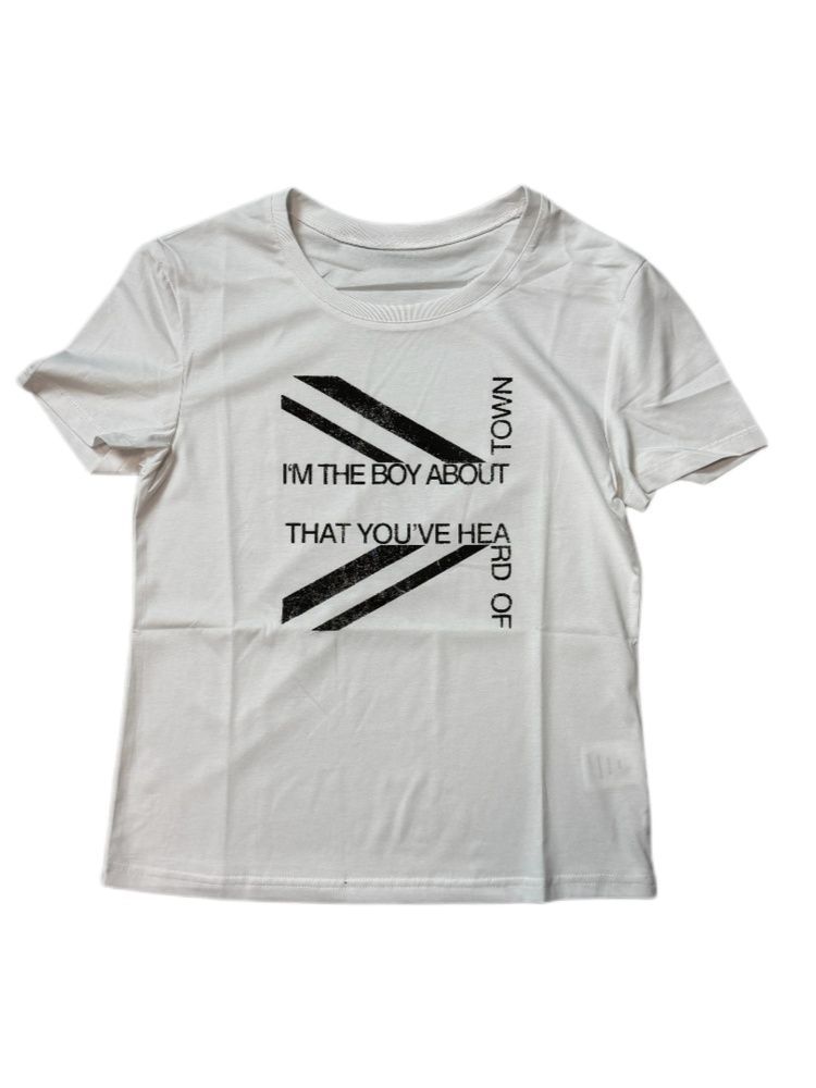 

Americanstyle Retro Summer New Shortsleeved Letterprinted Loose Tshirt for Casual Streetwear Suitable for Couples S