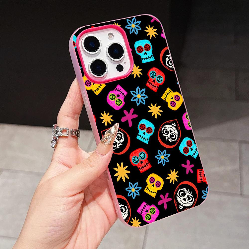 

Day of the Dead Jelly Double layer Rose Red Mobile Phone Case for iPhone 17 16 15 14 13 12 11 Air Pro Max Plus Protective iPhone 14 Pro Max