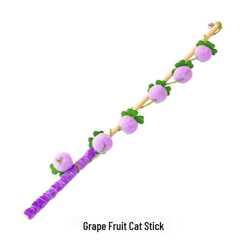 Plush Feather Cat Teaser Stick with Bell - Stress Relief and Fun Self-Entertainment Toy