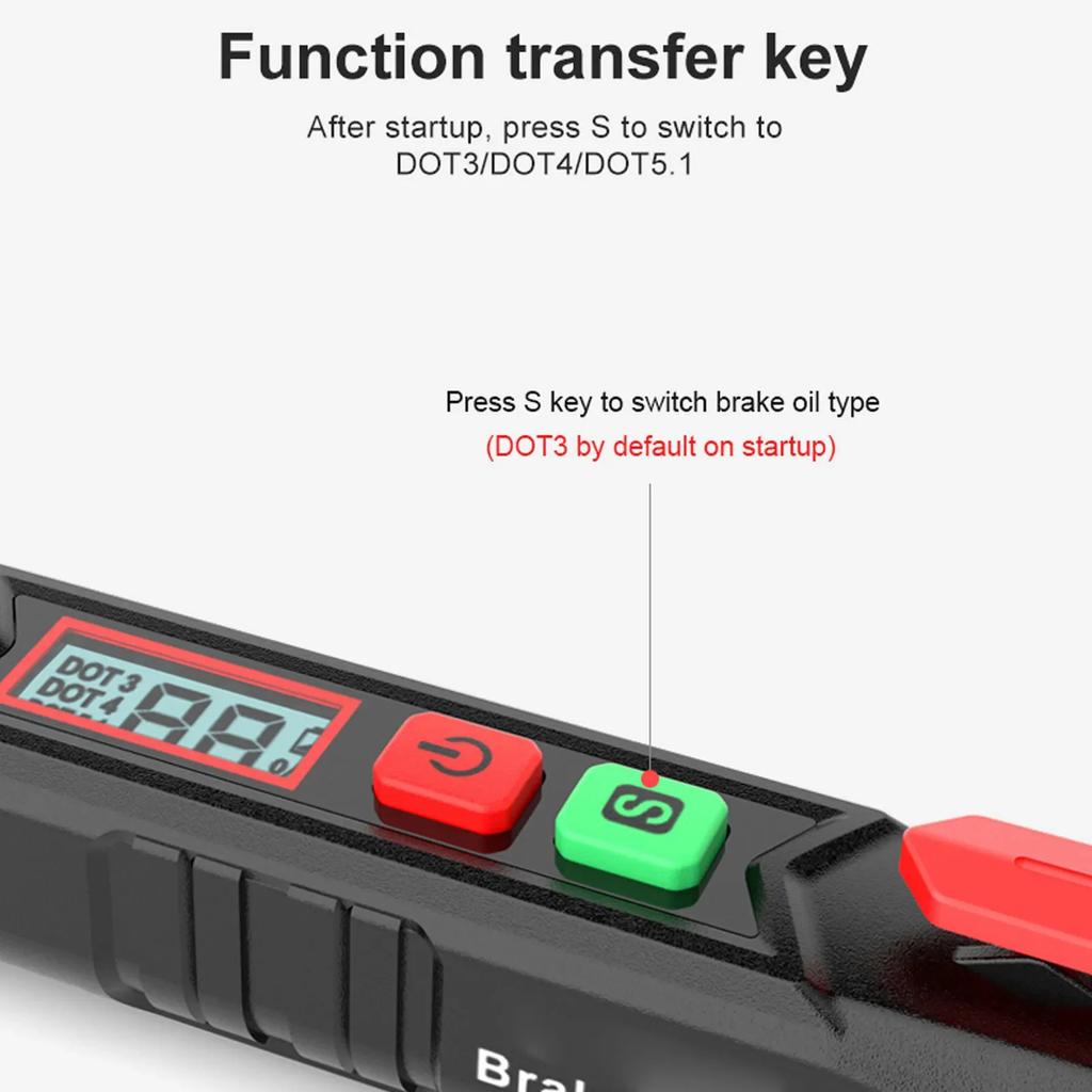 Brake Fluid Liquid Tester Pen Oil Moisture Detector Vehicle Automotive Diagnostic Test Tool Brake Fluid Liquid Tester Pen
