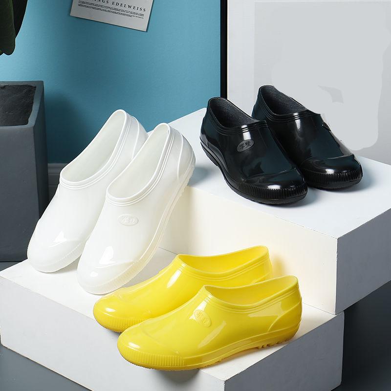 Low-tube Rain Boots Men's Low-cut Non-slip Thickened Tendon-soled Water Shoes Men's Labor Insurance Rain Boots Food Boots