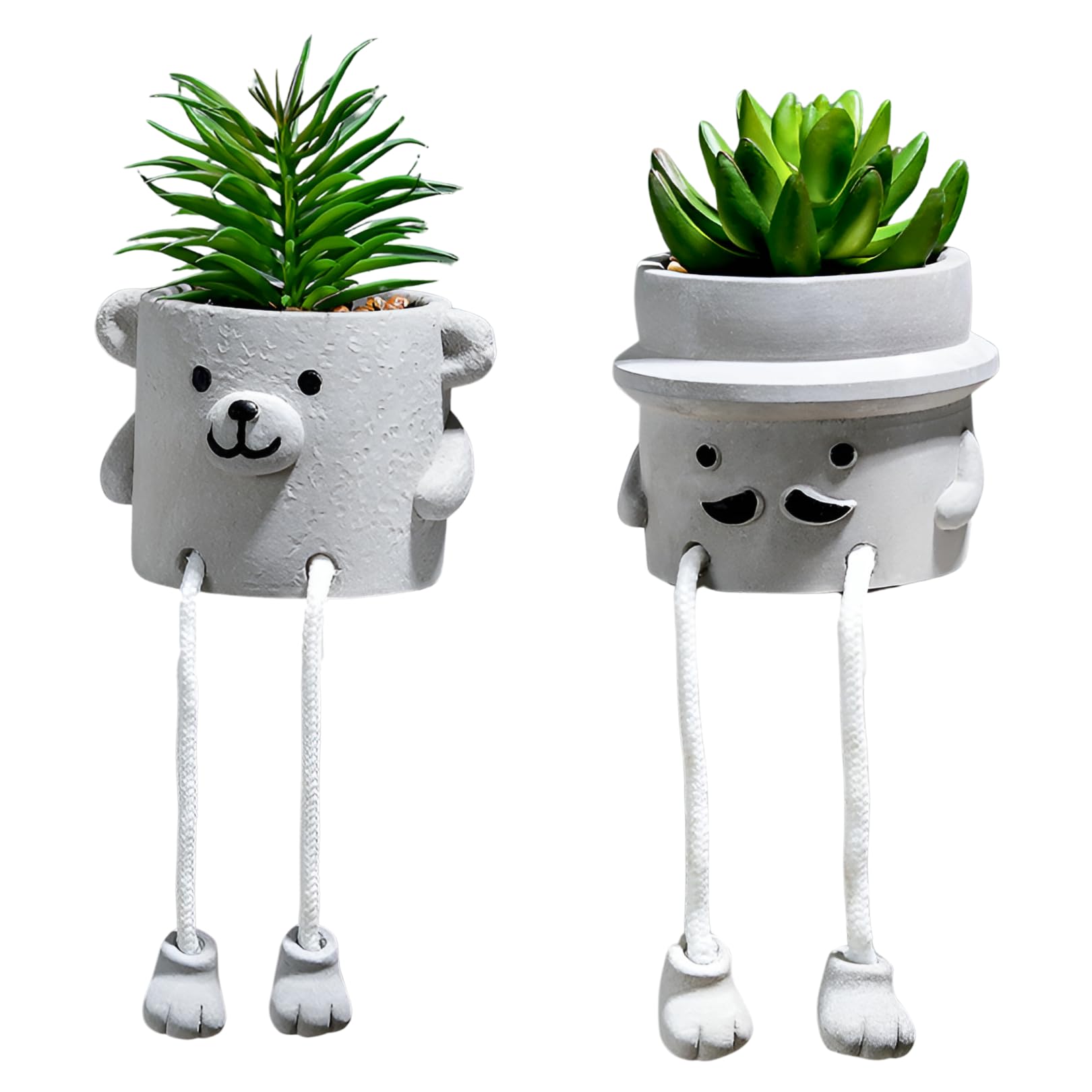

Charmoon Mini Palm-Sized Faux Green Houseplant, Cute, Realistic, and Unique (Bear & Whiskers)