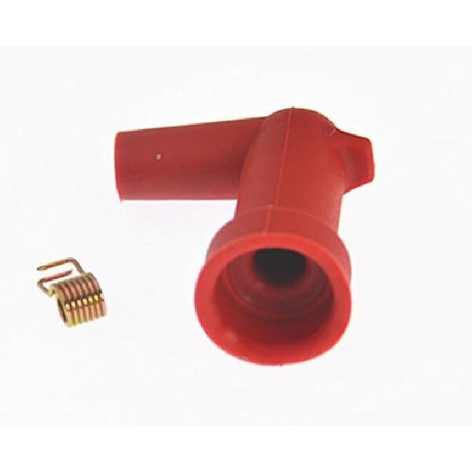 90-Degree Right Angle Red Spark Plug Boot, 6-Pack Replacement for Yamaha Parsun Outboard 15-60HP, Female Socket with Spring, Durable Rubber Connector