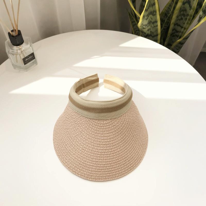 

Casual Korean Style Straw Hat For Women Outdoor Activities Sunshade Cap рожевий