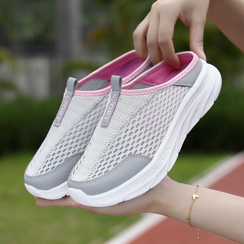 35-48 Unisex Pantofole Mezzepunte Traspiranti Ultraleggere Indoor / Outdoor Pantofole da Donna Taglia Grande Pantofole da Uomo Sandali a Mezzapunta