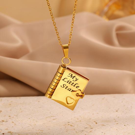 Book Pendant Necklace My Little Star Book Necklace Mini Book