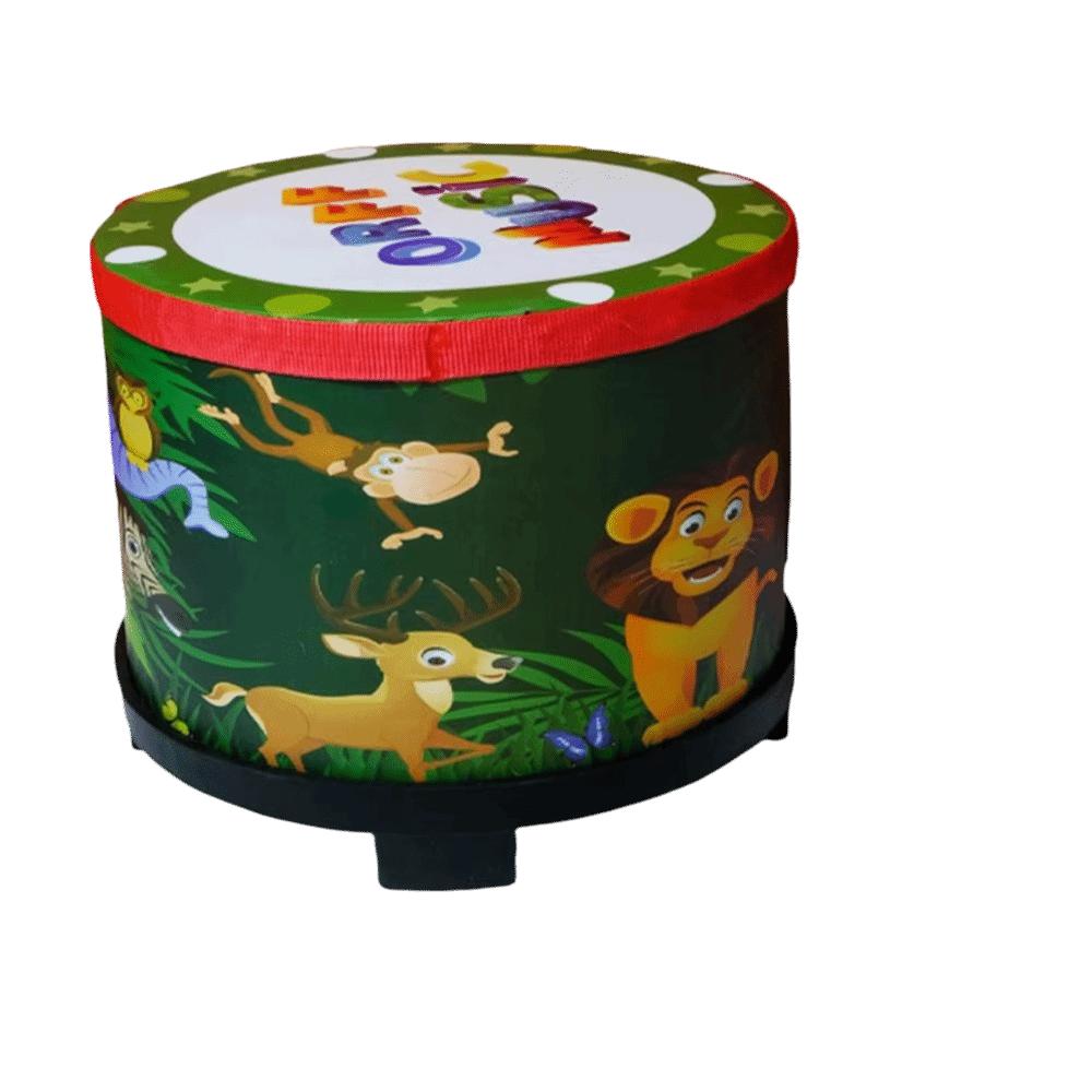 Percussion Instrument Instrument Hand Drum Toys Wood Kids Drum Toys  Children Preschool зелёный