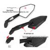Universal Foldable Polygonal Rearview Mirror for Electric Motorcycles