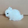 Simulation Rabbit Doll Cute Bunny Statue Cute Animal Art Ornaments for Children Day Kid Girl Boys Present Gift