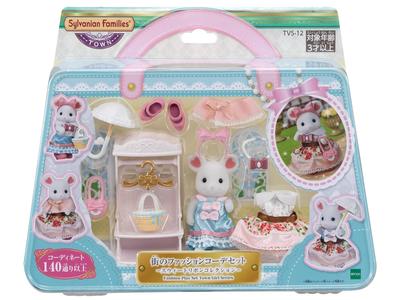 Sylvanian Families Town [Town Fashion Coordination Set - Sweet Ribbon Collection -] TVS-12 ST Mark, Ages 3 and Up, Toy Dollhouse, Sylvanian Families,
