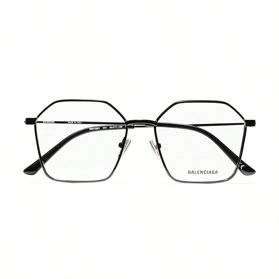 Balenciaga BB0198O 001 54 Hexagonal Eyeglasses Frame