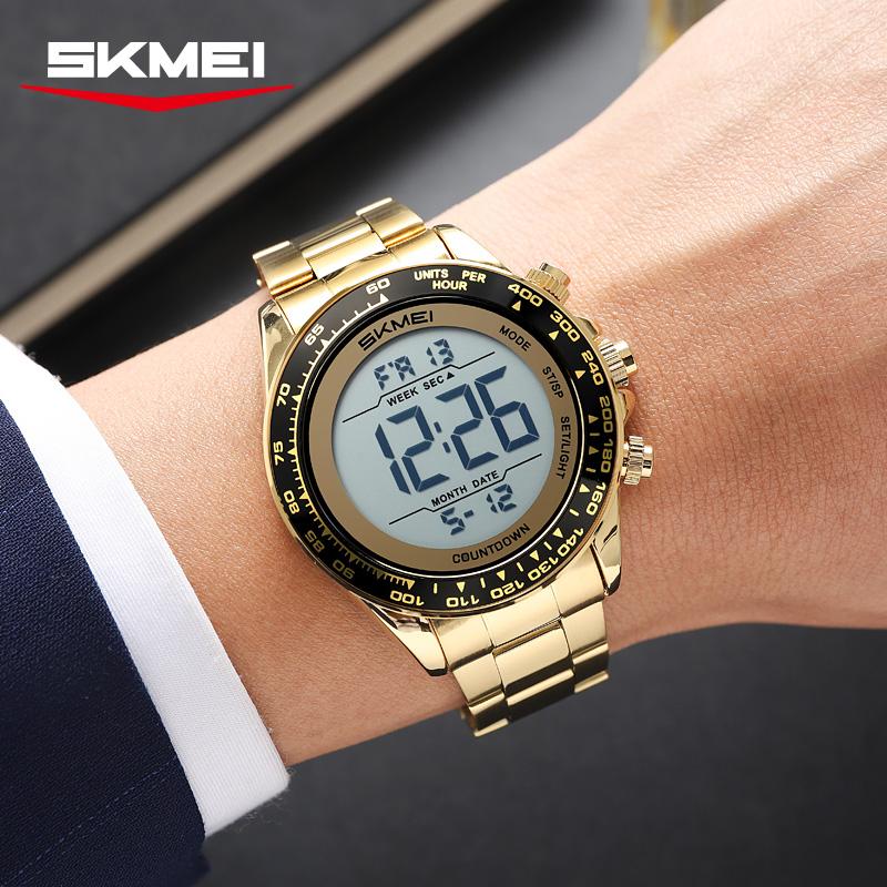 Skmei 2659 Fashion New Arrival Man Digital Watch Stylish Stainless Steel Band Luminous Multifunction Low Moq Casual Watch Design
