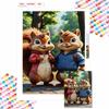 Diamond Mosaic Colorful Diamond Painting Two Squirrels Full Round Embroidery Cartoon Creative Hobbies Wall Decor