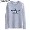 BITCED Men's Spring and Autumn Slim Trend Long-sleeved T-shirt Versatile O-neck Bottoming Shirt
