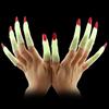 10Pcs/Set Scary Halloween Fake Fingers Ghost Ghost Claw Prop Zombie Witch Finger Set  Costume Party