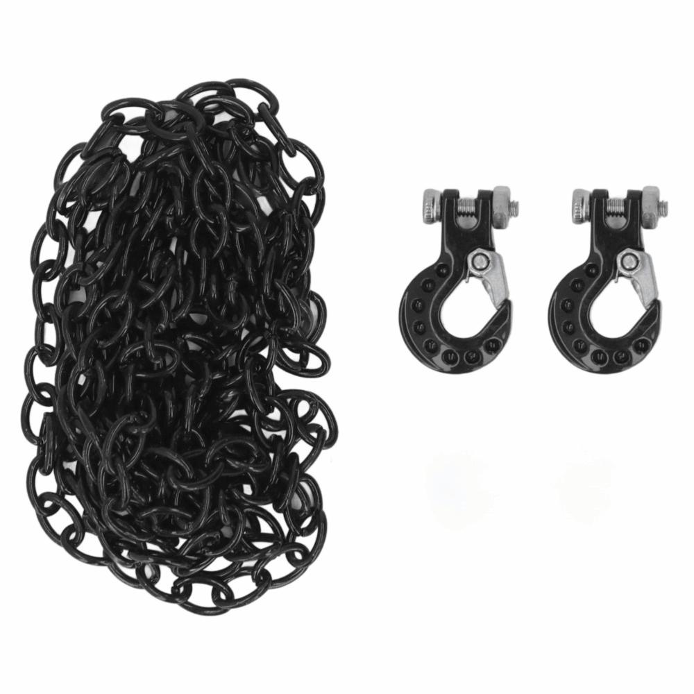 RC Car Tow Hook Trailer Chain Set for SCX10/D90/D110/TF2/TRX4 1/10 RC Crawler Truck