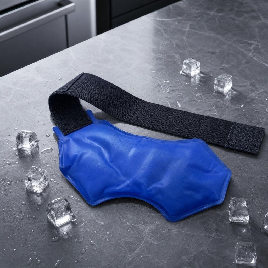 Hot and Cold Compress Support Wrap with Reusable Ice Pack - Adjustable Fit