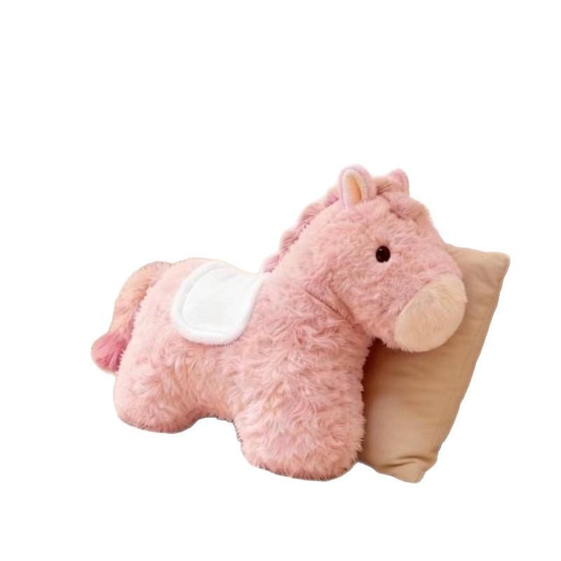 Handmade Pink Pony Plush Toy With Soft Short Plush For Kids Bedroom Decor And Gift