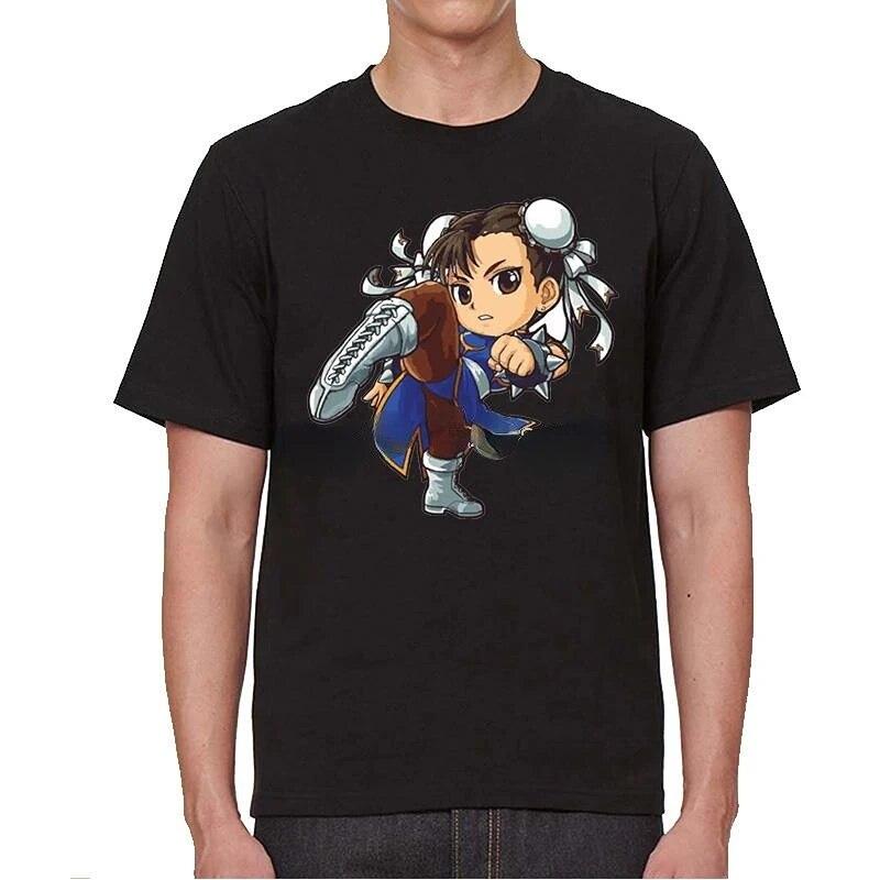 Street Fighter Chun Li Print T-Shirt Fashion Street Style Unisex Women Funny Tshirt Short Sleeve Summer Tops Harajuku Streetwear