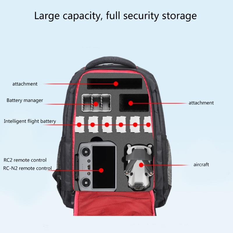 Backpack Carrying Case for Mini 4 Pro Storage Messengers Shoulder Bag Portable Protective Box Drones Accessories