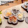 New Glass Fruit Tray Hotel Afternoon Tea Snack Tray Lead-free Glass Heart-shaped Divider Snack Tray
