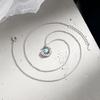 Dream 925 Silver Star Moon Necklace Moonstone Niche Ladies Necklace Collarbone Chain