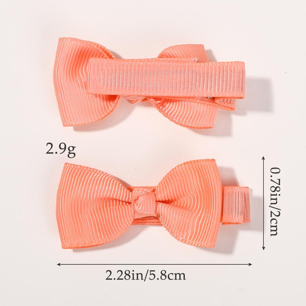 80Pcs/Set Solid Random Color Ribbon Bowknot Hair Clips for Kids Handmade Bows Hairpin Barrette Headwear Girls Hair Accessories
