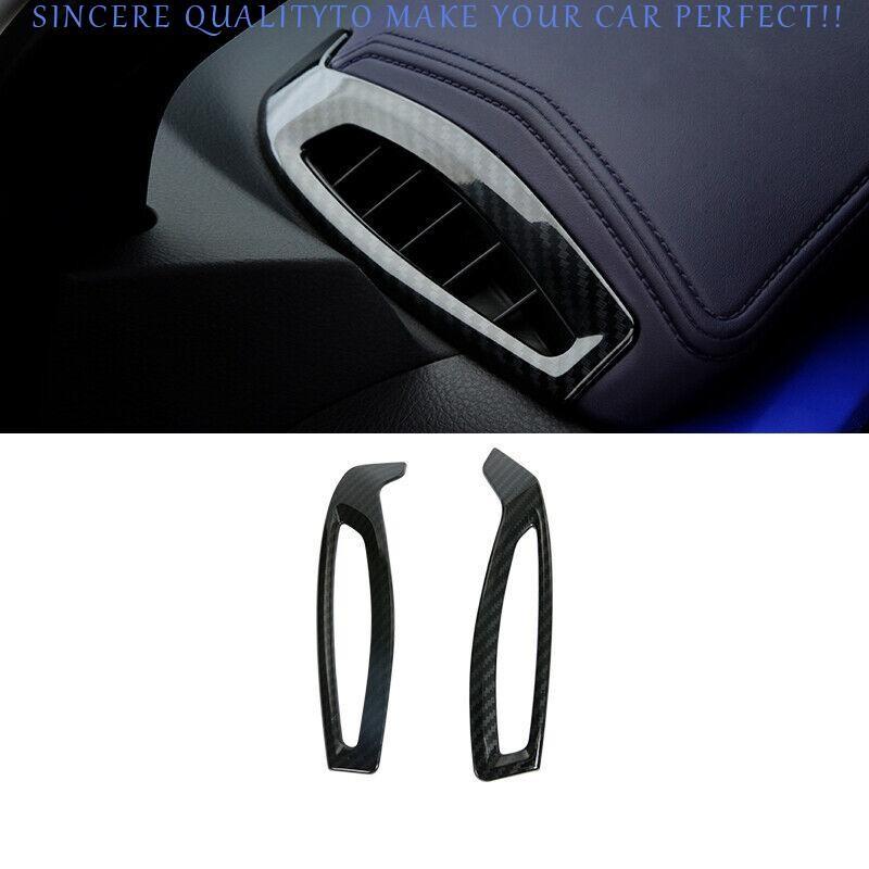 For Toyota CHR CH-R 2018-2022 ABS Carbon Fiber Dash L&R AC Air Outlet Vent Trim